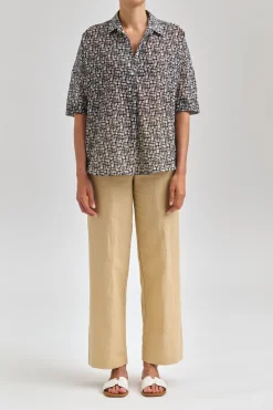 Pattern Top Navy