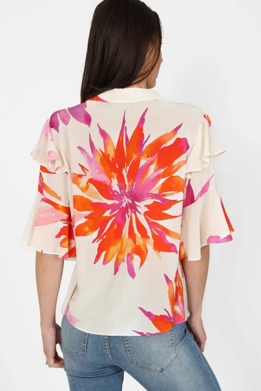 Peonie Blouse Pink Flower