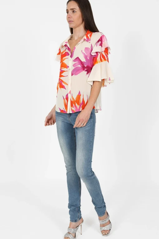 Peonie Blouse Pink Flower
