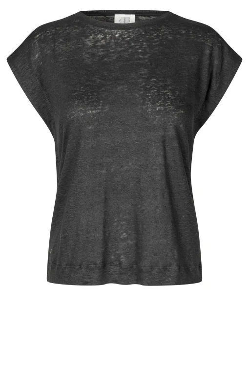 Peony Top Black