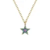 Rainbow Sapphire Chunky Star Necklace