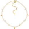 Reykjavik Pearl Choker Charms Gold