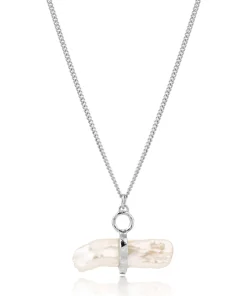Reykjavik Pearl Toggle Necklace Silver