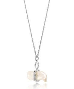 Reykjavik Pearl Toggle Necklace Silver