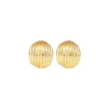 Ridged Fan Hoops Gold