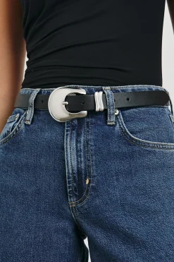 Rodeo Belt Black Silver