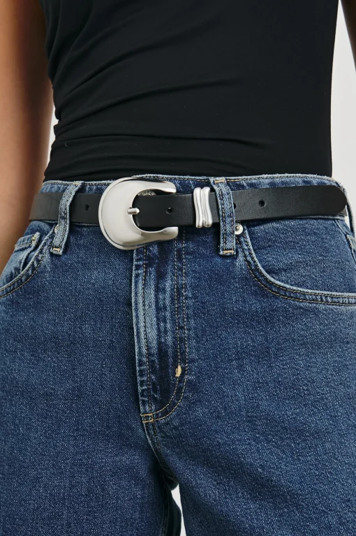 Rodeo Belt Black Silver