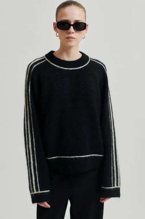 Rosemarie Knit O-Neck Black