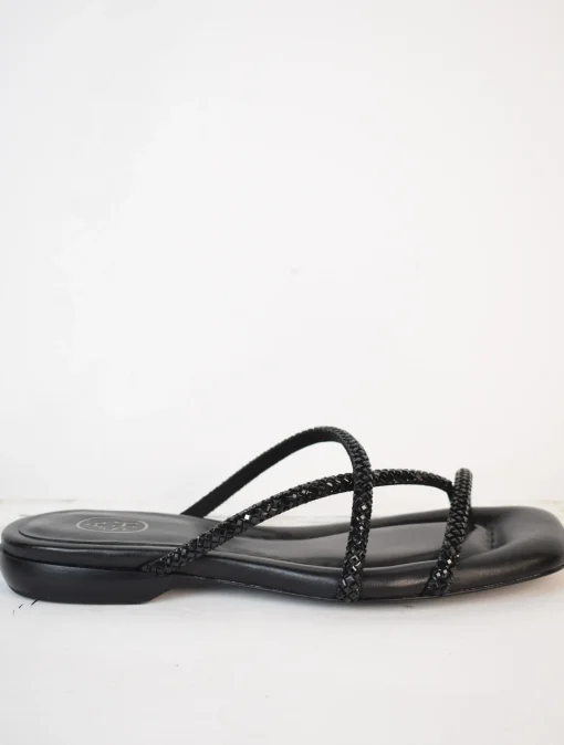 Rubis Crystal Sliders Black