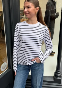 Sacamino LS T-Shirt Salute Stripe