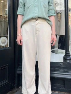 Saige Wide Leg Crop Ecru