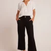 Saige Wide Trousers Black