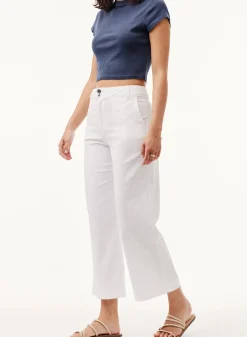 Saige Wide Trousers White