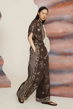 Sammy Silk Pant Chocolate