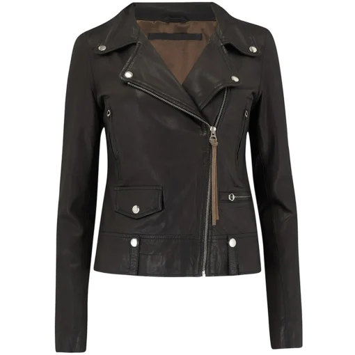 Seattle Thin Leather Jacket Black