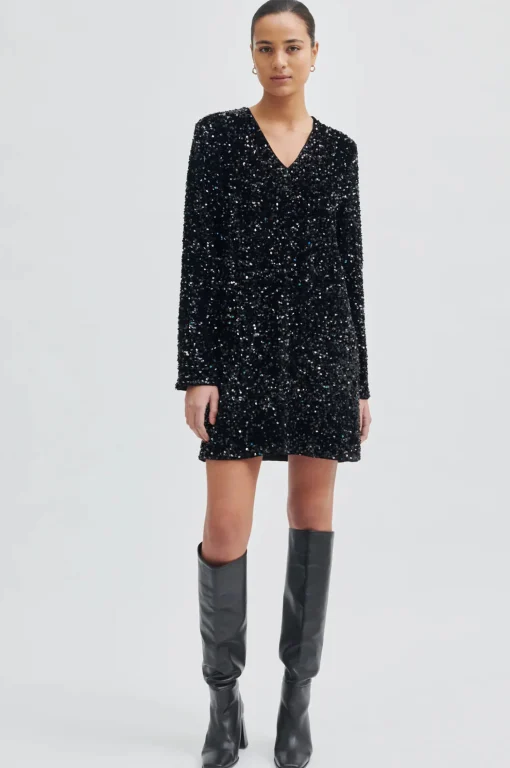 Shimmer Dress Black