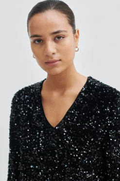 Shimmer Dress Black