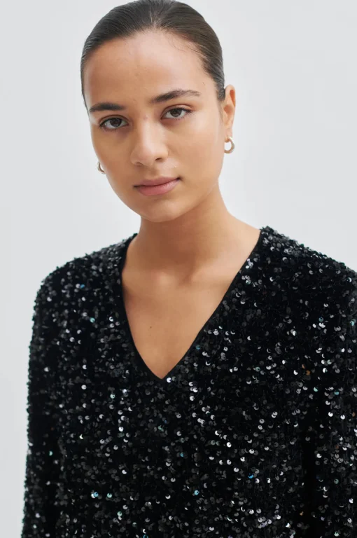 Shimmer Dress Black