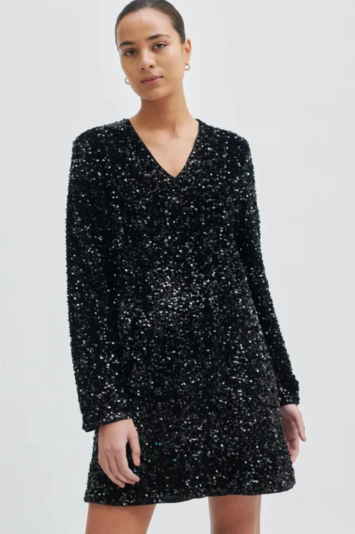 Shimmer Dress Black