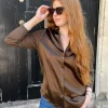 Silk Front Shirt Cocoa