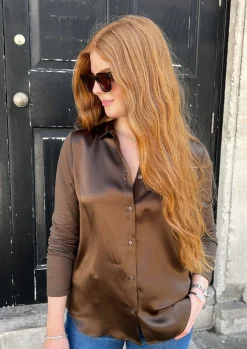Silk Front Shirt Cocoa