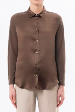 Silk Front Shirt Cocoa