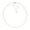 Simple Button Pearl Necklace