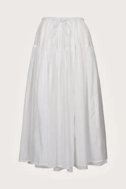 Single Tiered Skirt White