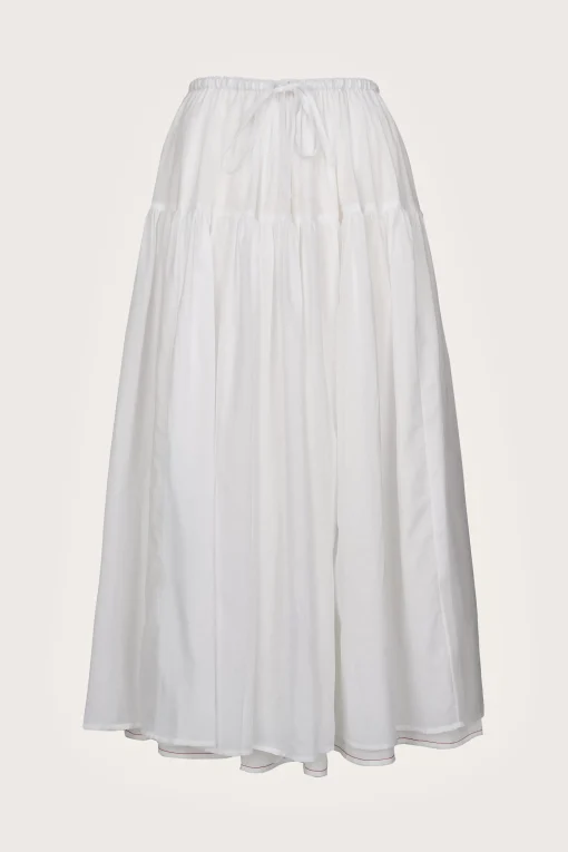 Single Tiered Skirt White