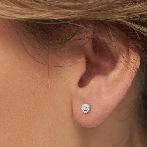 Smiley Earring Silver
