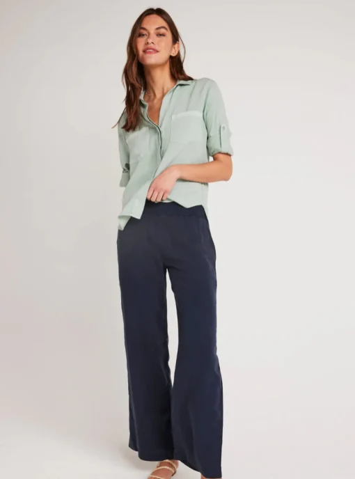 Smocked Waist Trousers Endless Sea