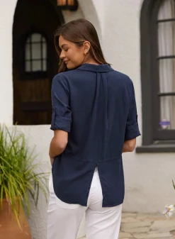Split Back Shirt Endless Sea
