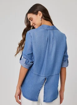 Split Back Shirt Moonlit Haze Wash
