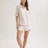 Split Back Shirt Pink Petal