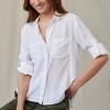 Split Back Shirt White