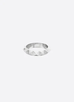 Studded Stack Ring Silver