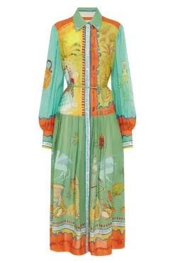 Surrealist Summer Ramie Shirtdress