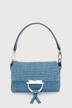 Temi Bag Raffia Light Blue Small