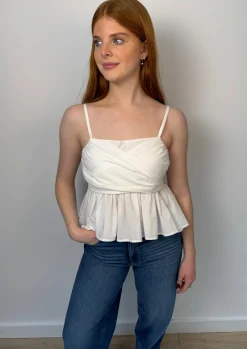 Tie Front Blouse White