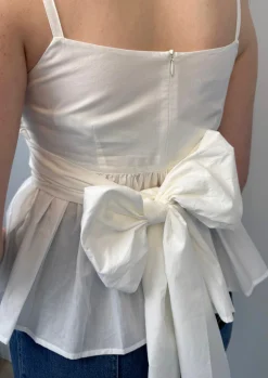Tie Front Blouse White