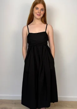 Tie Front Dress Black