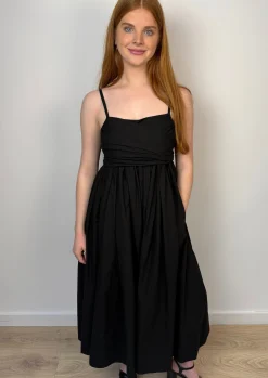 Tie Front Dress Black