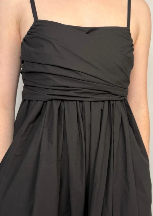 Tie Front Dress Black