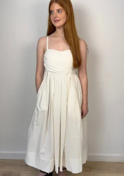 Tie Front Dress White