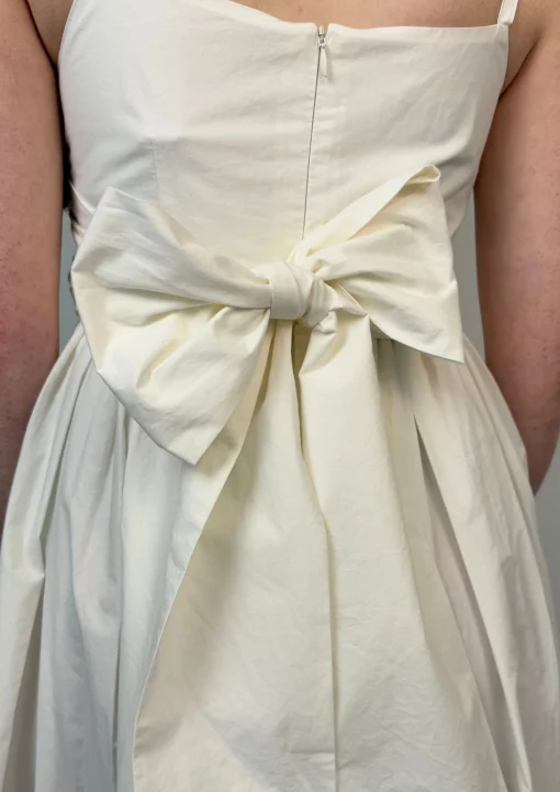 Tie Front Dress White