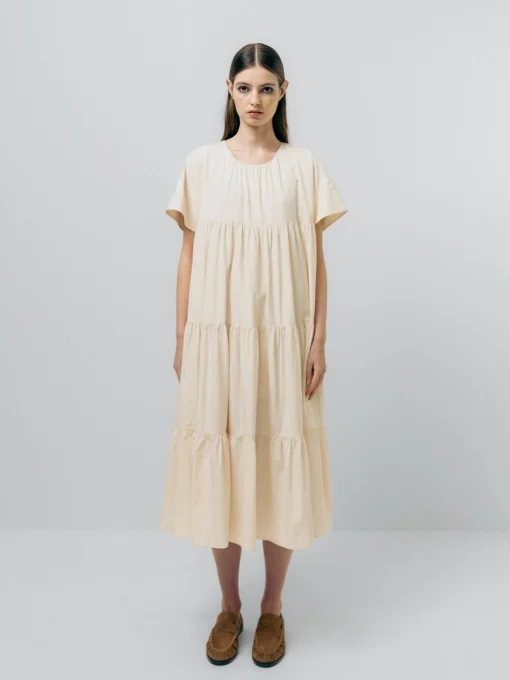 Tiered Dress Cream