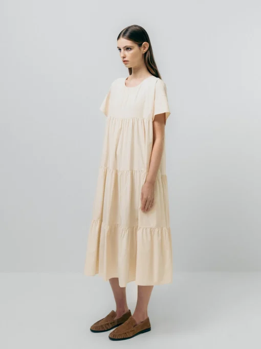 Tiered Dress Cream