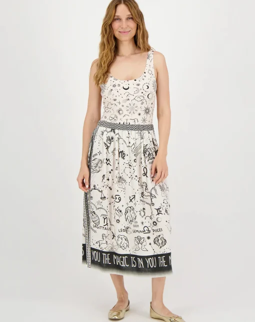 Vanessa Zodiac Printed Midi Skirt