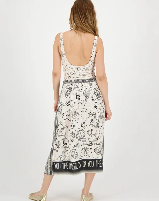 Vanessa Zodiac Printed Midi Skirt