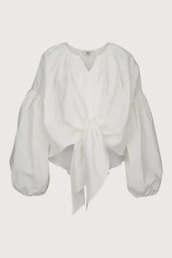 Volume Sleeve Lace Blouse White